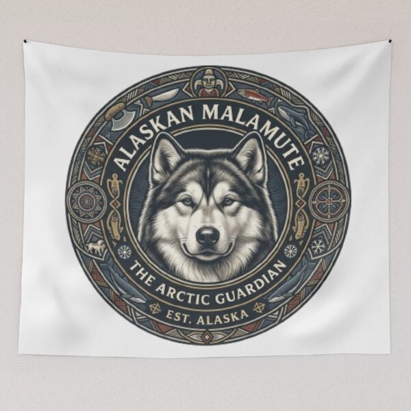 Aperçu de l'œuvre Alaskan Malamute Artic Guardian créée et vendue par Kirrindy Designs.