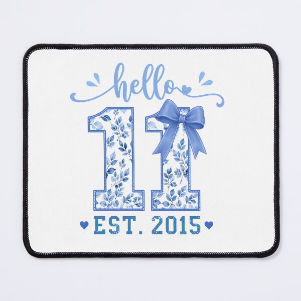 Item preview, Hello 11 Floral Blue Roses Bow EST 2015 Birthday designed and sold by Maladies.