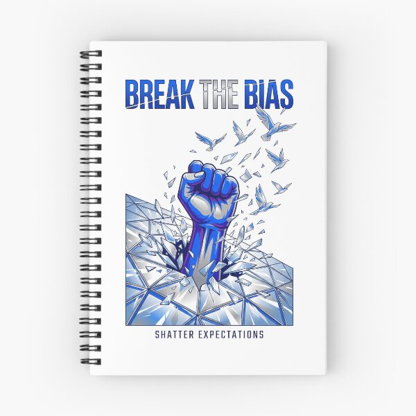 Item preview, Break The Bias Design – Fist Shattering Glass Empowerment Illustration designed and sold by Luminari Creations.