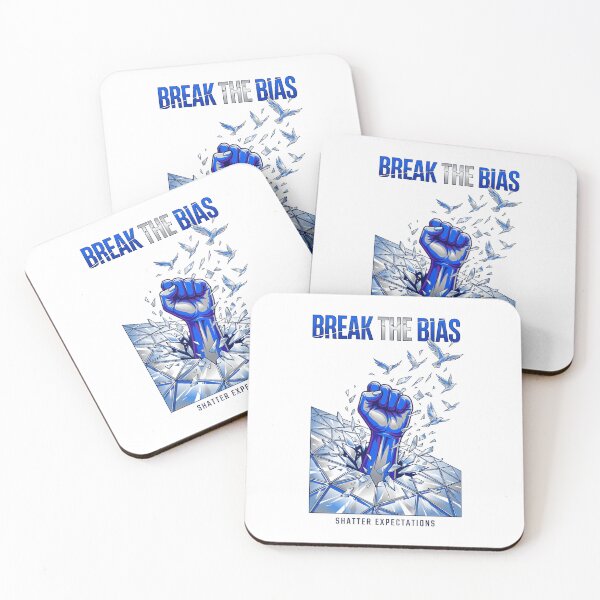 Item preview, Break The Bias Design – Fist Shattering Glass Empowerment Illustration designed and sold by Luminari Creations.