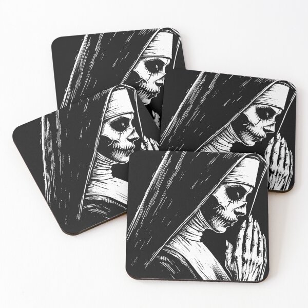 Item preview, Dark Art Nun Prayer Horror Ghost Scary Creepy Tattoo designed and sold by MORSPECTIVE.