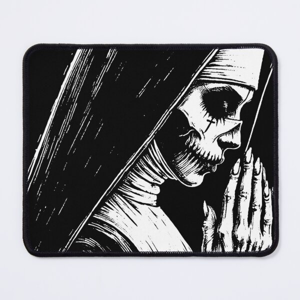 Item preview, Dark Art Nun Prayer Horror Ghost Scary Creepy Tattoo designed and sold by MORSPECTIVE.
