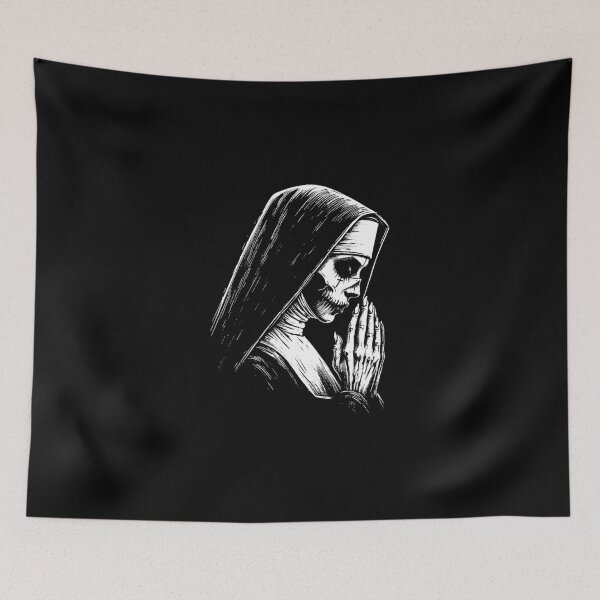 Item preview, Dark Art Nun Prayer Horror Ghost Scary Creepy Tattoo designed and sold by MORSPECTIVE.