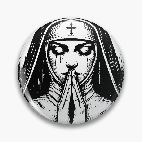 Item preview, Dark Art Nun Prayer Horror Ghost Scary Creepy Tattoo designed and sold by MORSPECTIVE.