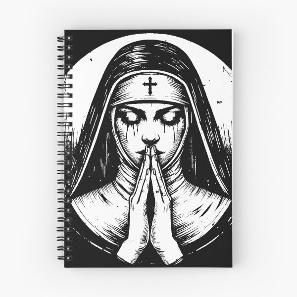 Item preview, Dark Art Nun Prayer Horror Ghost Scary Creepy Tattoo designed and sold by MORSPECTIVE.