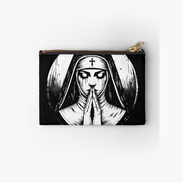 Item preview, Dark Art Nun Prayer Horror Ghost Scary Creepy Tattoo designed and sold by MORSPECTIVE.