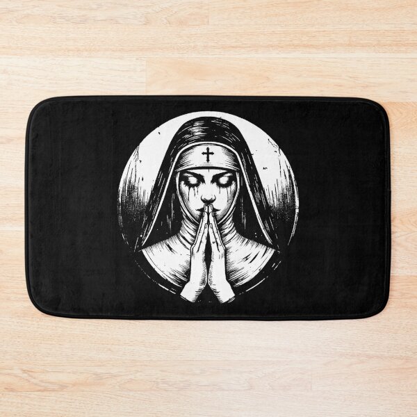 Item preview, Dark Art Nun Prayer Horror Ghost Scary Creepy Tattoo designed and sold by MORSPECTIVE.