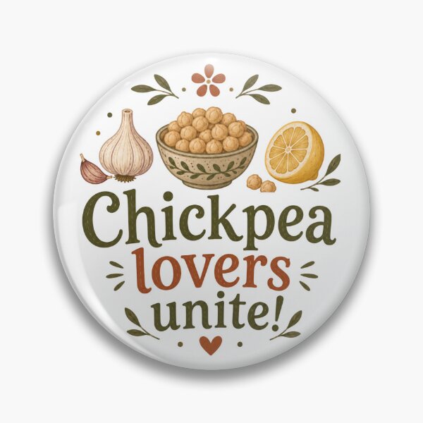 Item preview, Chickpea Lovers Unite – Vintage Vegetarian Foodie Art designed and sold by creative321.