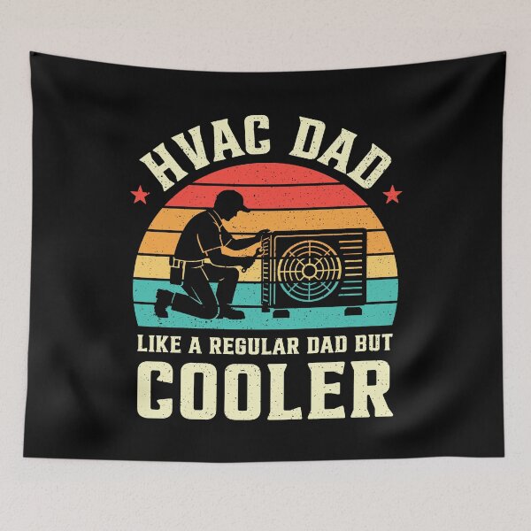 Item preview, HVAC Dad Like A Regular Dad But Cooler Retro designed and sold by RareBunny.