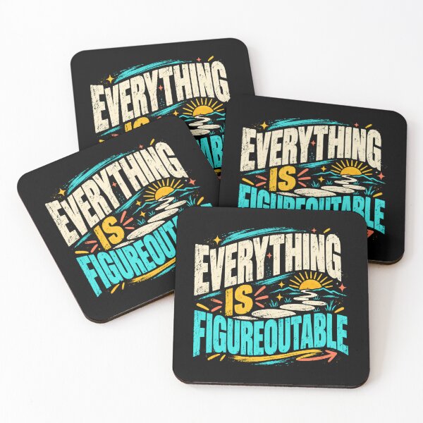 Item preview, Everything Is Figureoutable Motivational Quote Positive Mindset Inspiration Optimist Entrepreneur designed and sold by HumansStuck12.