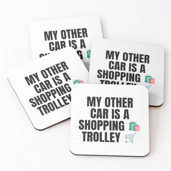 Item preview, My Other Car is a Shopping Trolley Funny Sticker designed and sold by kilat42.
