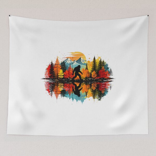 Item preview, Vibrant Bigfoot Forest Reflection Art designed and sold by MLETEM-P.