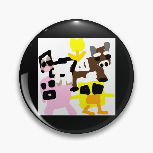 Item preview, Minecraft Style Farm Animal Stack Illustration designed and sold by lcnsdjstrtrystd.