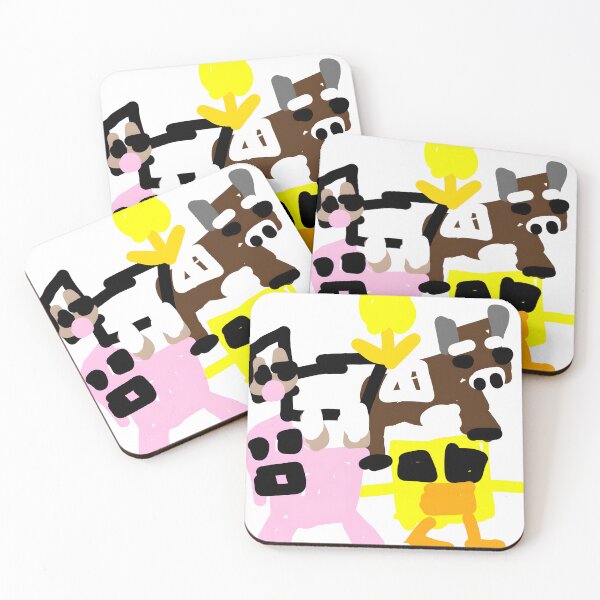 Item preview, Minecraft Style Farm Animal Stack Illustration designed and sold by lcnsdjstrtrystd.
