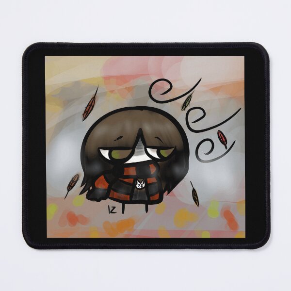 Item preview, Cute Chibi Character in Autumn Sweater with Falling Leaves designed and sold by elijbclaude.