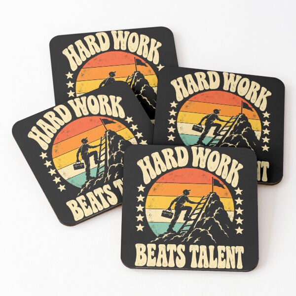 Item preview, Hard Work Beats Talent Motivation Success Entrepreneur Achiever designed and sold by HumansStuck12.