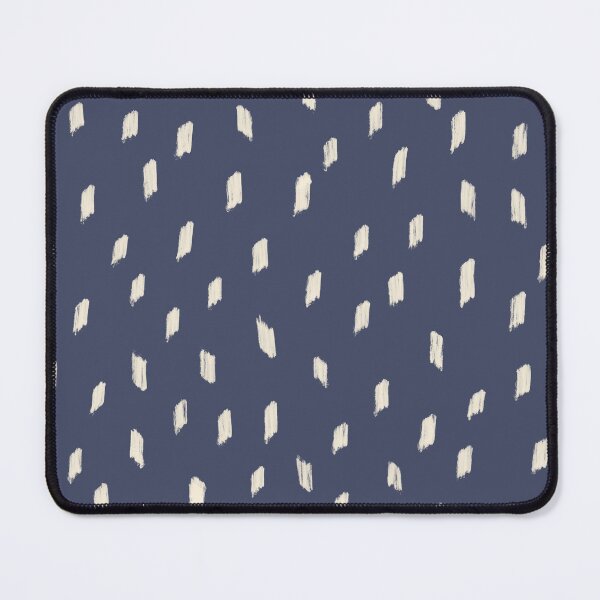 Item preview, Abstract Brushstrokes - Ivory on Indigo designed and sold by Catherine Wallace Art.