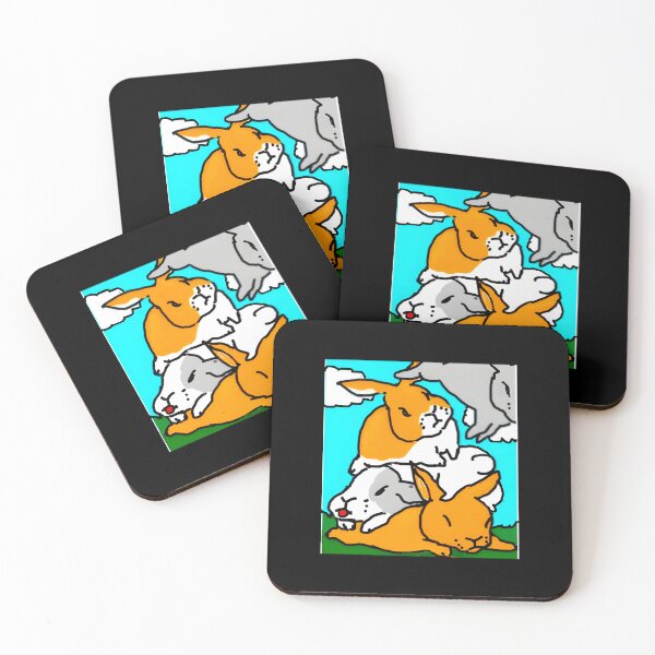 Item preview, Cute Stacking Rabbits Cartoon Illustration designed and sold by lcnsdjstrtrystd.