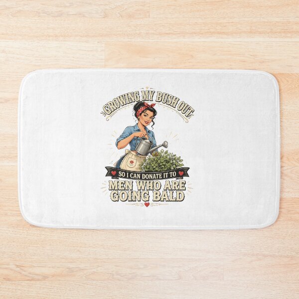 Item preview, Funny Retro Woman Growing Bush Donate Bald Gift designed and sold by MLETEM-P.