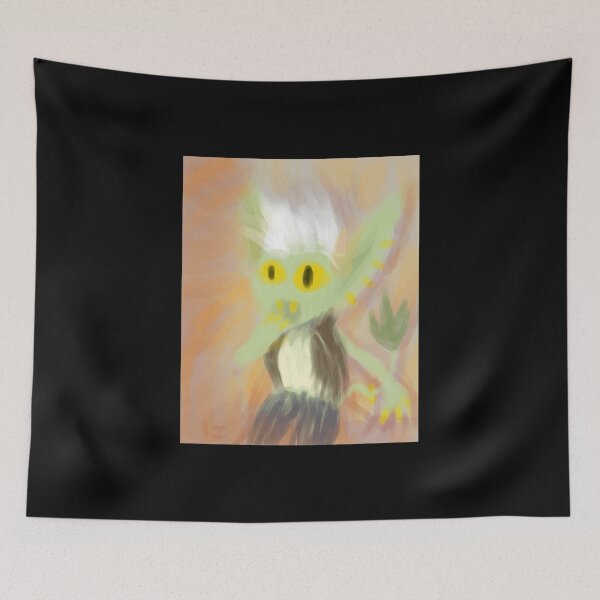 Item preview, Whimsical Goblin Character Illustration with Yellow Eyes designed and sold by elijbclaude.