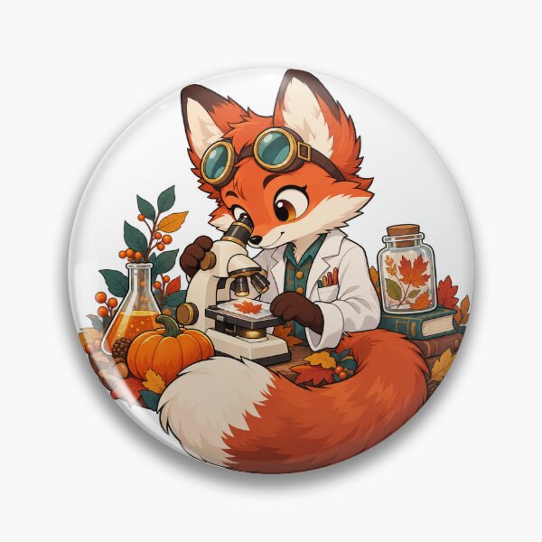 Artikelvorschau, Autumn Fox Scientist with Laboratory Glassware entworfen und verkauft von skyartdesign.