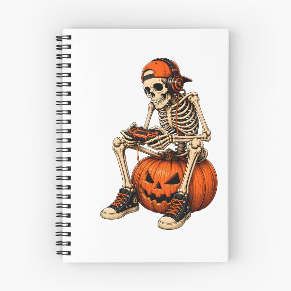 Item preview, Gamer Skeleton Halloween Pumpkin Controller Tee designed and sold by MLETEM-P.