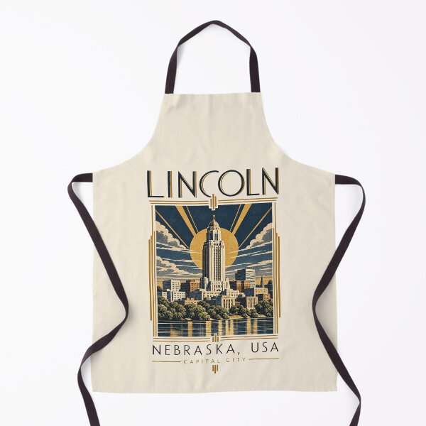 Item preview, Lincoln, Nebraska, USA [Art Deco Illustration] designed and sold by elektronen.
