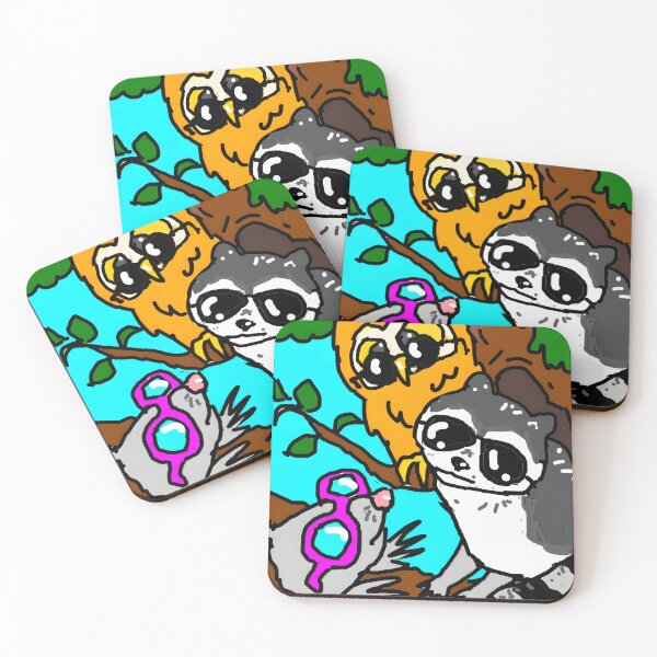 Item preview, Cute Animals Wearing Glasses Cartoon Illustration designed and sold by lcnsdjstrtrystd.