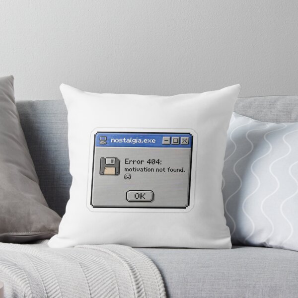 Item preview, Nostalgia Exe Sticker, Retro Error 404 Decal, 90s Computer Humor, Motivation Not Found, Pixel Art designed and sold by Neshmi.