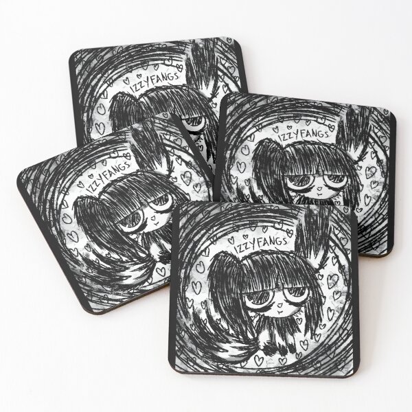 Item preview, Izzy Fangs Gothic Black and White Cartoon Character designed and sold by elijbclaude.