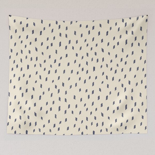Item preview, Abstract Brushstrokes - Indigo on Ivory designed and sold by Catherine Wallace Art.