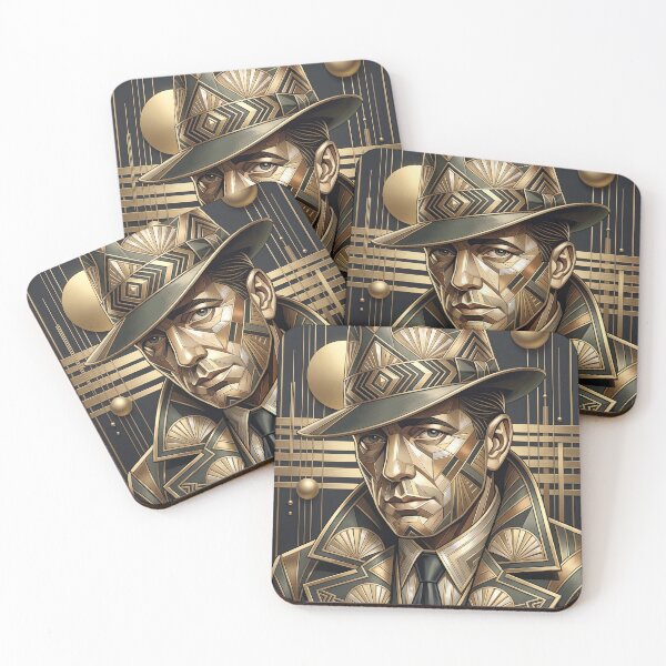 Item preview, Art Deco Noir Detective Portrait designed and sold by Frackxion.