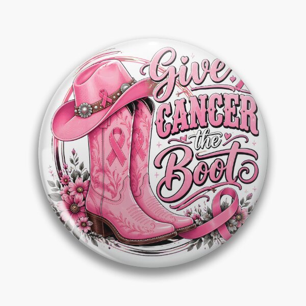 Item preview, Give Cancer the Boot Pink Cowboy Boots Hat designed and sold by MLETEM-P.