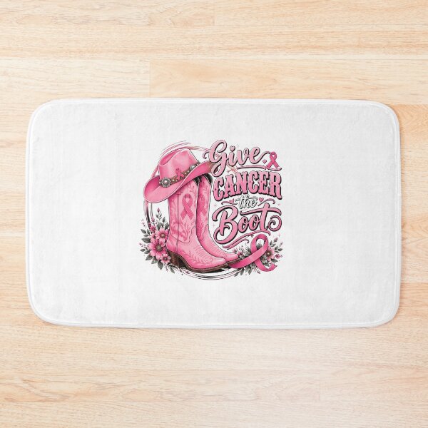 Item preview, Give Cancer the Boot Pink Cowboy Boots Hat designed and sold by MLETEM-P.