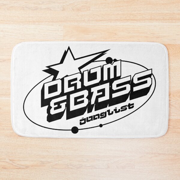 Item preview, DRUM AND BASS - Y2K Star Slant (Black)  designed and sold by Discothreadz.