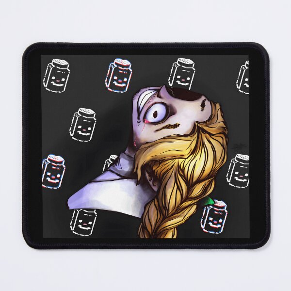 Item preview, Stylized Distorted Face with Braided Hair and Smiling Jars designed and sold by elijbclaude.