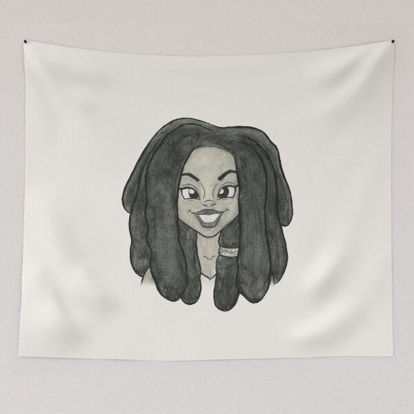 Item preview, Beautiful Smiling Woman with Locs (Watercolor) designed and sold by T Faul Arts.