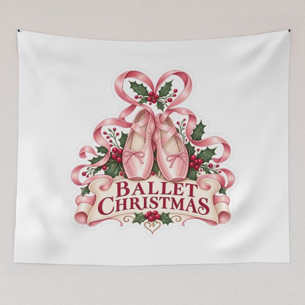 Item preview, Ballet Christmas Pink Pointe Shoes designed and sold by lorand-designs.