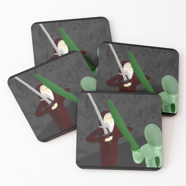 Item preview, Epic Sword Duel Between Hooded Figures in Dark Fantasy Scene designed and sold by lcnsdjstrtrystd.