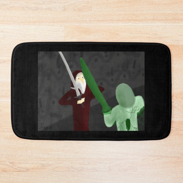 Item preview, Epic Sword Duel Between Hooded Figures in Dark Fantasy Scene designed and sold by lcnsdjstrtrystd.