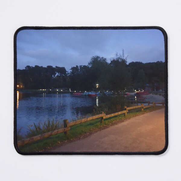 Item preview, Lights around a Lake Early Autumn Evening designed and sold by Lu-Lula.