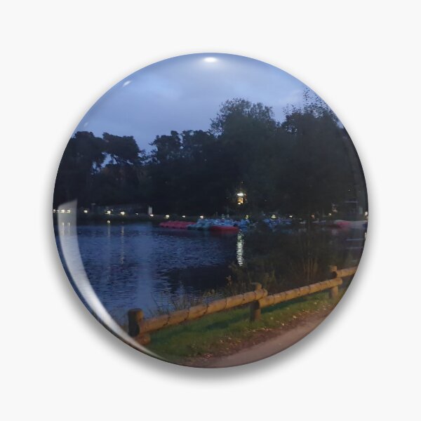 Item preview, Lights around a Lake Early Autumn Evening designed and sold by Lu-Lula.