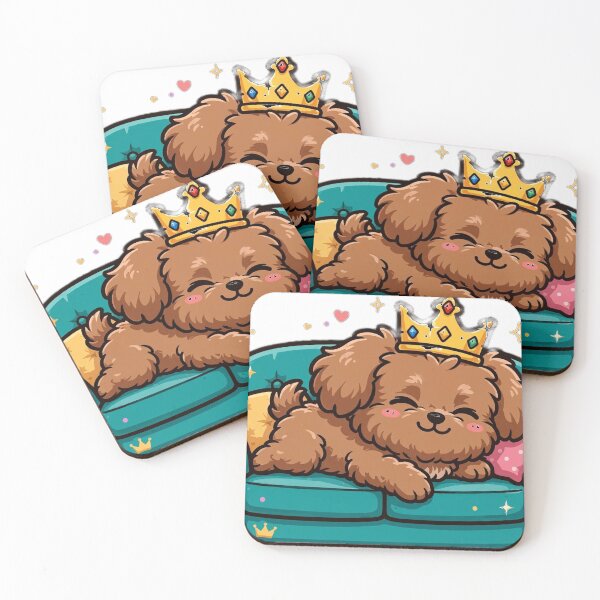 Item preview, Couch King - Cute Crown Dog Lounging designed and sold by Mandatory.