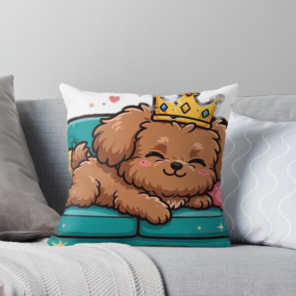 Item preview, Couch King - Cute Crown Dog Lounging designed and sold by Mandatory.