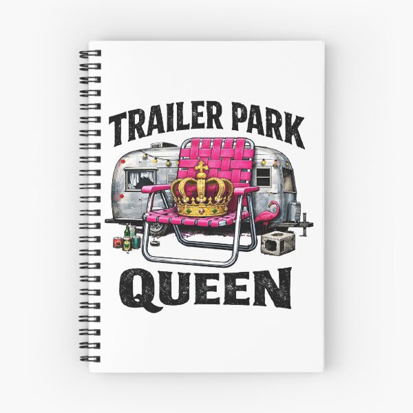 Item preview, Trailer Park Queen Funny Pink Lawn Chair Crown Airstream Flamingo Art designed and sold by Kvllo Collective Co..