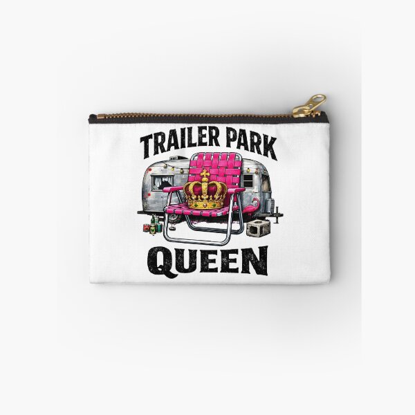 Item preview, Trailer Park Queen Funny Pink Lawn Chair Crown Airstream Flamingo Art designed and sold by Kvllo Collective Co..