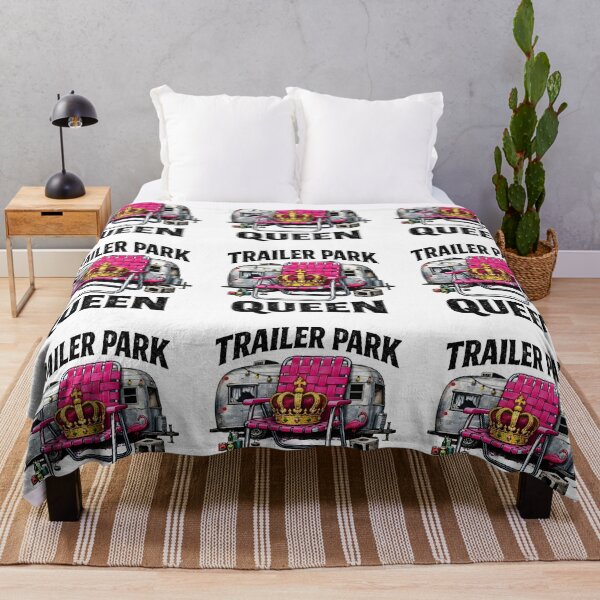 Item preview, Trailer Park Queen Funny Pink Lawn Chair Crown Airstream Flamingo Art designed and sold by Kvllo Collective Co..