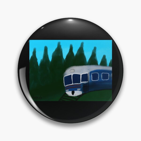 Aperçu de l'œuvre Train bleu traversant un paysage forestier créée et vendue par lcnsdjstrtrystd.