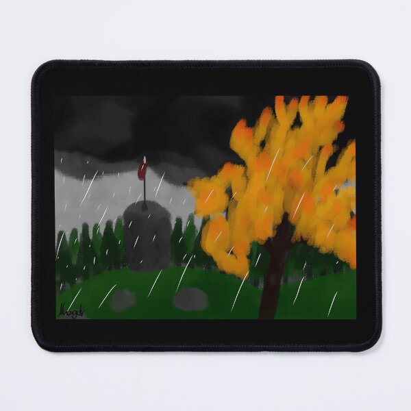 Item preview, Rainy Autumn Night With Tree and Tower designed and sold by lcnsdjstrtrystd.