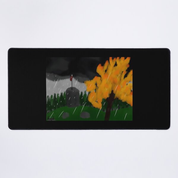 Item preview, Rainy Autumn Night With Tree and Tower designed and sold by lcnsdjstrtrystd.